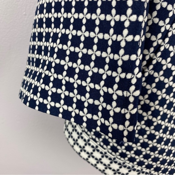 LAUNDRY by Shelli Segal Black White Mosaic Pattern Blazer Jacket Size 6 - Picture 8 of 11